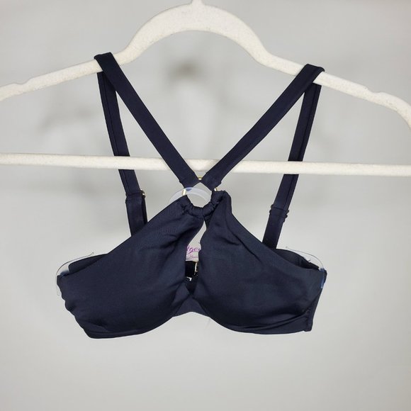 NWT L'Agent by Agent Provocateur Adrina Criss Cross Halter Bikini Top Black - Picture 4 of 8